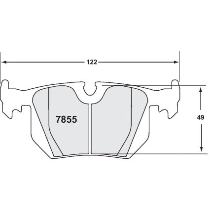 PFC 7855.08.16.44 Колодки задние тормозные RACE 08 CMPD для BMW M3 (E46) 2000-2006 гг.
