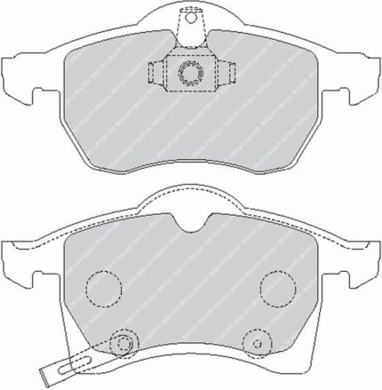 Передние тормозные колодки FERODO FCP1295H DS2500 для OPEL Astra G 2.0 16V Turbo