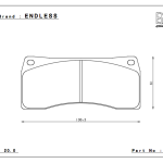 ENDLESS RCP080MX72 Тормозные колодки 20 мм, 6-поршневой суппорт Endless EC605N