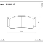 ENDLESS RCP147ME20 Тормозные колодки 18 мм, 4-поршневой суппорт EC4606N