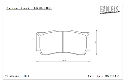 ENDLESS RCP147ME20 Тормозные колодки 18 мм, 4-поршневой суппорт EC4606N