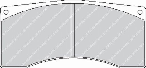 sJrgn088_frp3007 Тормозные колодки FERODO FRP3007R DS3000 для суппорта Alcon типа B — Th. 18,0 мм — изображение 1