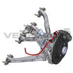 Карбоновый тормозной комплект VERKLINE BKA-580 для 15-дюймовых колес для AUDI R8 / LAMBORGHINI Huracan