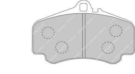 Передние тормозные колодки FERODO FDS1438 DS Performance для PORSCHE 911 GT2/GT3/Turbo 4 (996)